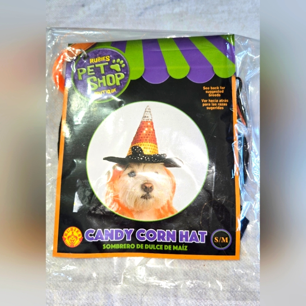 Cute dog candy corn hat